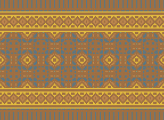 Pixel Tribal striped seamless pattern. Aztec geometric black-white background. Can be used in fabric design for clothes, accessories, decorative paper, wrapping,