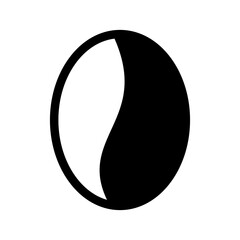Coffee Bean Icon Vector Symbol Design Illustration