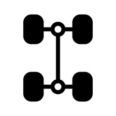 Four Wheel Drive Icon Vector Symbol Design Illustration