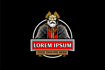 Roman king cartoon character vector image