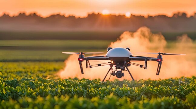 drones flying over agricultural fields