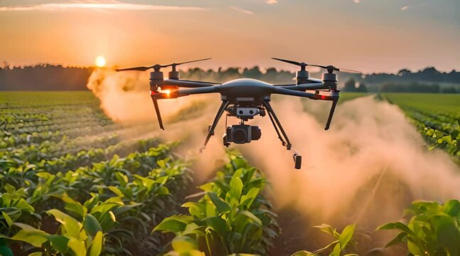 drones flying over agricultural fields