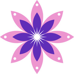 Symmetrical Flower Vector