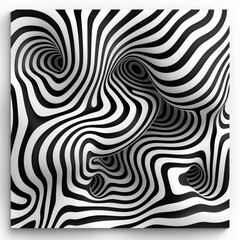 Into the Vortex: A mesmerizing journey into the depths of a hypnotic black and white optical illusion.