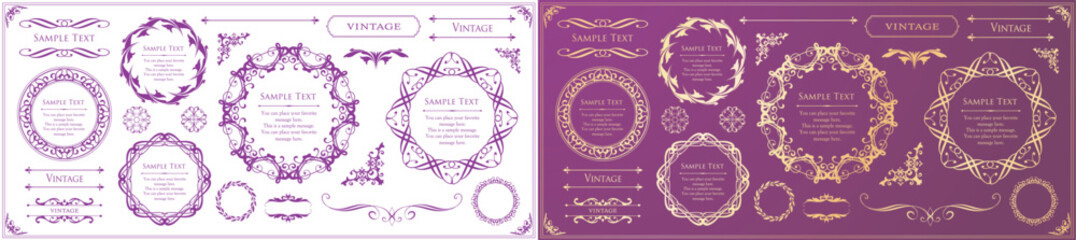 オシャレなフレームデザインセット