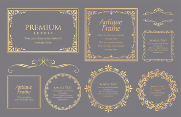 オシャレなフレームデザインセット