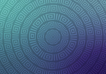 Circle blue art mandala square geometric background