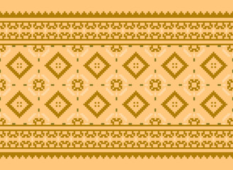 Pixel Tribal striped seamless pattern. Aztec geometric black-white background. Can be used in fabric design for clothes, accessories, decorative paper, wrapping,