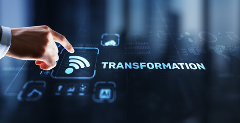 Business Digital Transformation. Future and Innovation Internet and network concept. Technology background