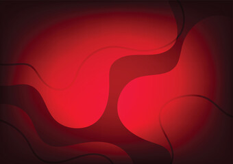 Abstract red warm wave hot dark line background