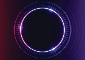 Abstract technology electric purple neon len background