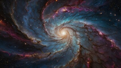 A swirling cosmic tapestry unfolds before the viewer, featuring a mesmerizing quirky galactic bg