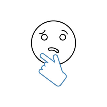 recommend clip art: skeptical concept line icon. Simple element illustration. skeptical concept outline symbol design.