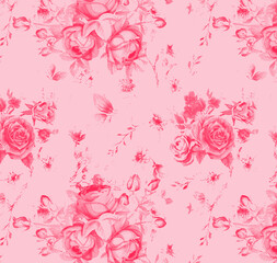 seamless pattern with roses