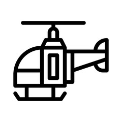 helicopter line icon