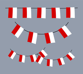 Obraz premium collection of Indonesian flag. flag of Indonesia graphic template.