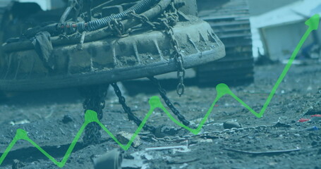 Image of data processing over rubbish dump