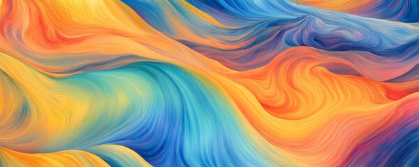 Obraz premium abstract holographic background with swirling iridescent vibrant colors
