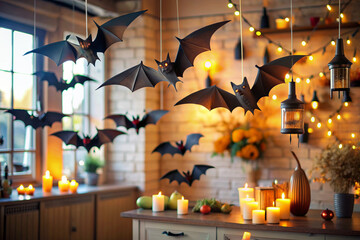 halloween background with pumpkins