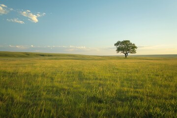 Grasslands National Park: Morning Sky Over Vast Grassland Landscape