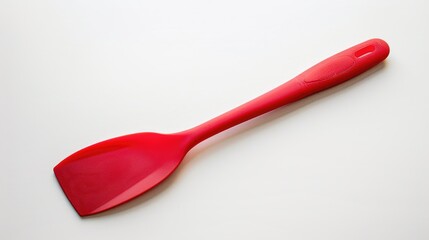 Red spatula isolated on white background