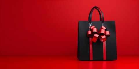 Black Friday sale banner with 3D effect and 40 off promotion. Concept Black Friday Sale, 3D Effect, 40% Off, Promotion, Banner