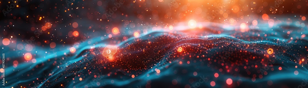 Poster abstract dreamscape with neural networks and biochemical symbols, highlighting the importance of sle
