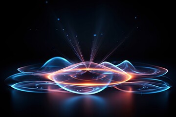 Holography and Scientific Visualization, Light Waves, Three-Dimensional Technology Concept Background