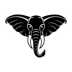 Elephant Head Logo Symbol Silhouette