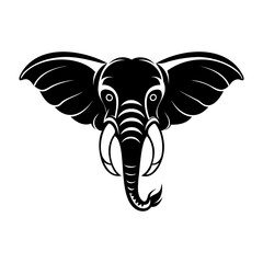 Elephant Head Logo Symbol Silhouettes Collection