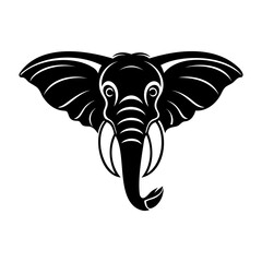 Elephant Head Logo Symbol Silhouette