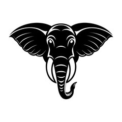 Elephant Head Logo Symbol Silhouette