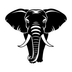 Elephant Head Logo Symbol Silhouette