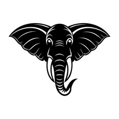 Elephant Head Logo Symbol Silhouette