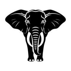 Elephant Head Logo Symbol Silhouette