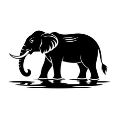 Elephant In Nature Silhouette