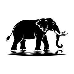 Elephant In Nature Silhouettes Collection