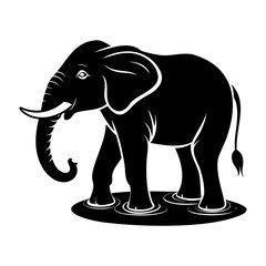 Elephant In Nature Silhouettes Collection