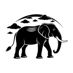 Elephant In Nature Silhouettes Collection