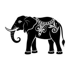 Elephant Ornament Silhouettes Collection