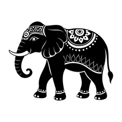 Elephant Ornament Silhouettes Collection