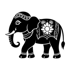 Elephant Ornament Silhouettes Collection