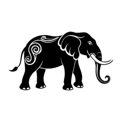 Elephant Ornament Silhouettes Collection