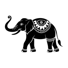 Elephant Ornament Silhouettes Collection