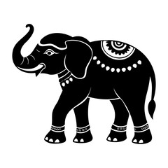 Elephant Ornament Silhouettes Collection