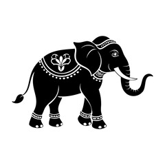 Elephant Ornament Silhouettes Collection