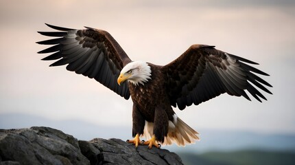 Concept photo of eagle with space for text, wallpaper