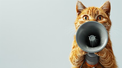 A Chipmunk Holding a Megaphone
