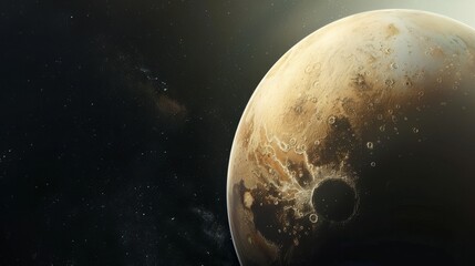 Naklejka premium Detailed photo of pluton planet 