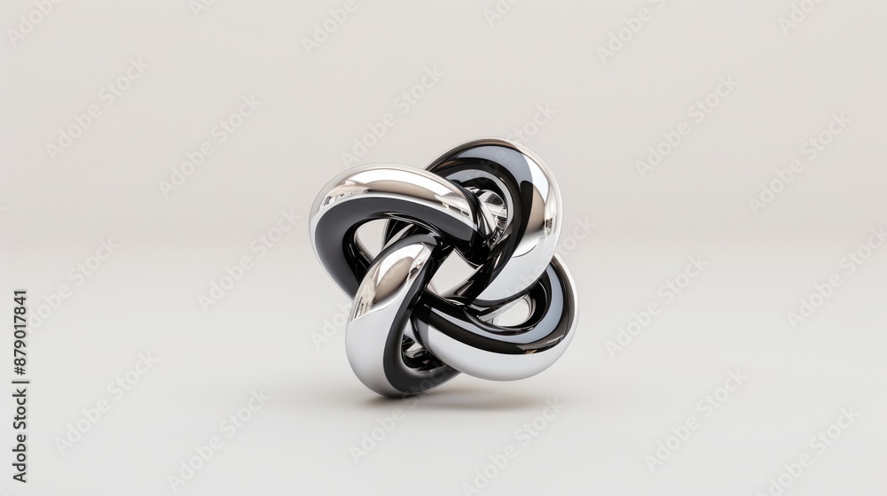 Poster modern clean 3d torus floating in abstract space - 4k resolution, generative ai